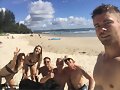 Luke Mitchell con su familia