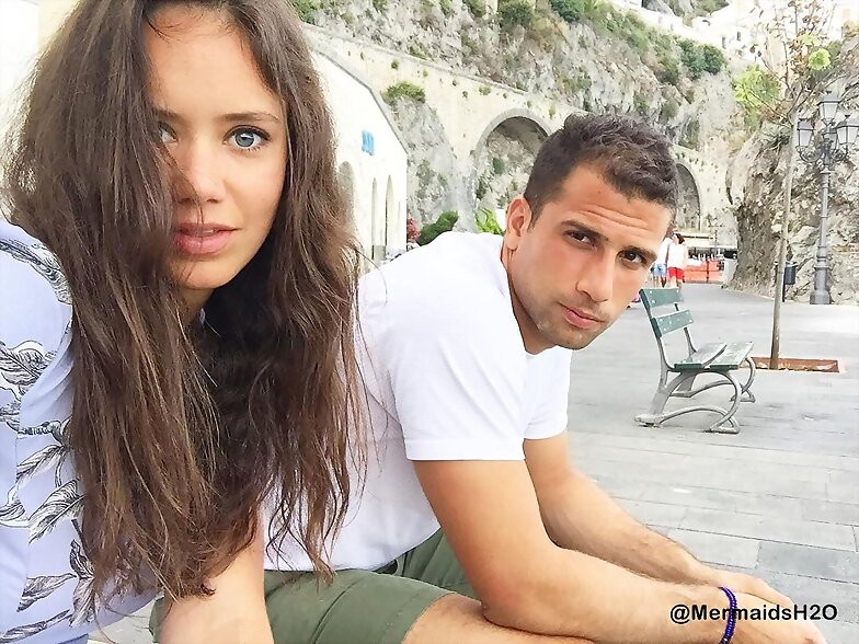 Allie Bertram y su novio Andrew Cogliano en Italia