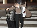 Claire Holt arrive in New Orleans (March 2013)