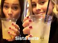 Claire Holt con su hermana Rachael en Las Vegas