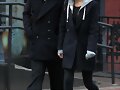 Paul Wesley &amp; Phoebe Tonkin in Soho NYC Nov 2013