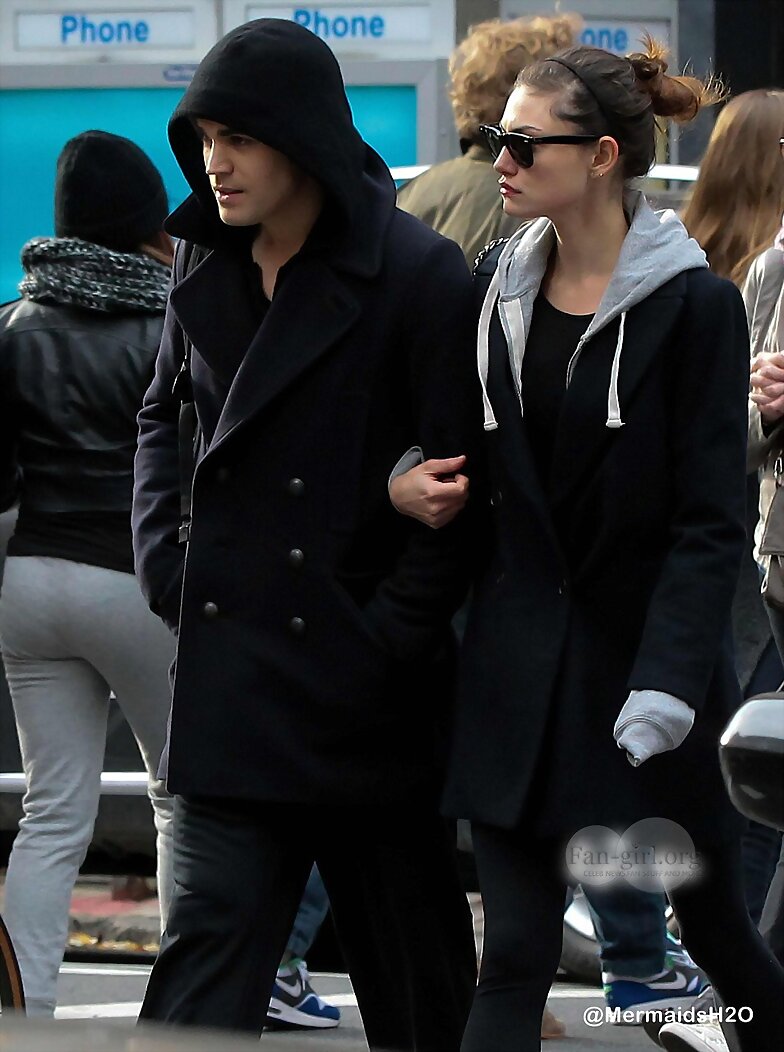 Paul Wesley & Phoebe Tonkin in Soho NYC Nov 2013