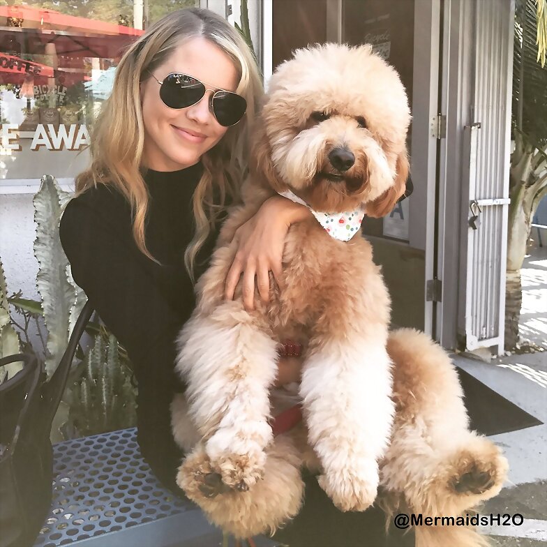 Claire Holt con su perro Henry
