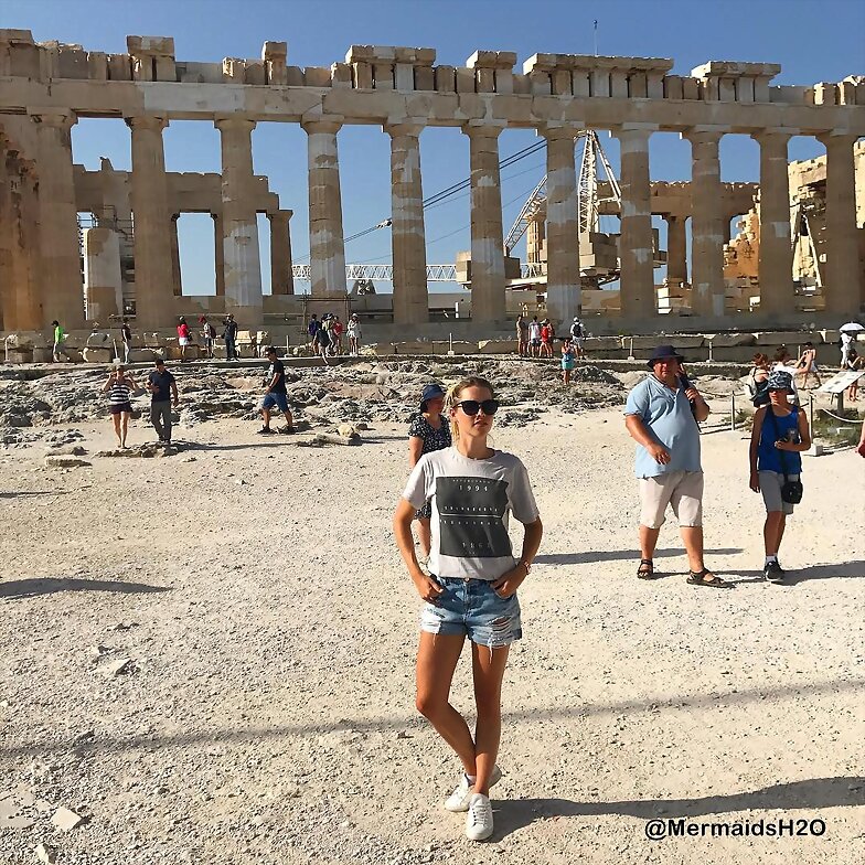 Claire Holt en Greece, Athens. / June 2017