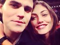 Phoebe Tonkin &amp; Paul Wesley - Lakers game 2014