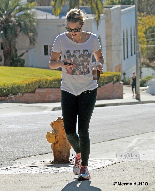 Claire Holt - Goes Jogging in Hollywood Hills 2014