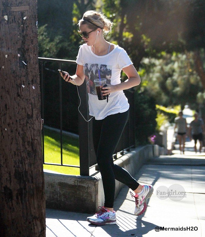 Claire Holt - Goes Jogging in Hollywood Hills 2014