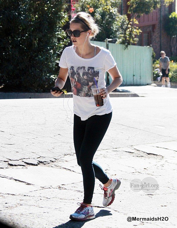Claire Holt - Goes Jogging in Hollywood Hills 2014