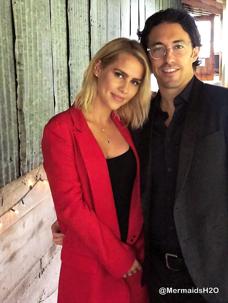 Claire Holt con su novio Andrew Joblon