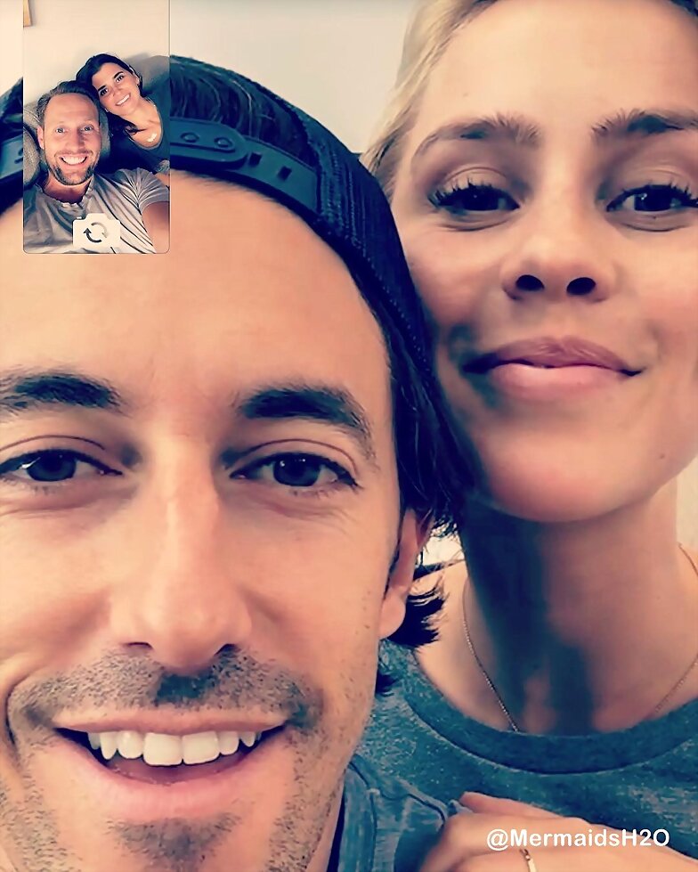 Claire Holt con su novio Andrew Joblon