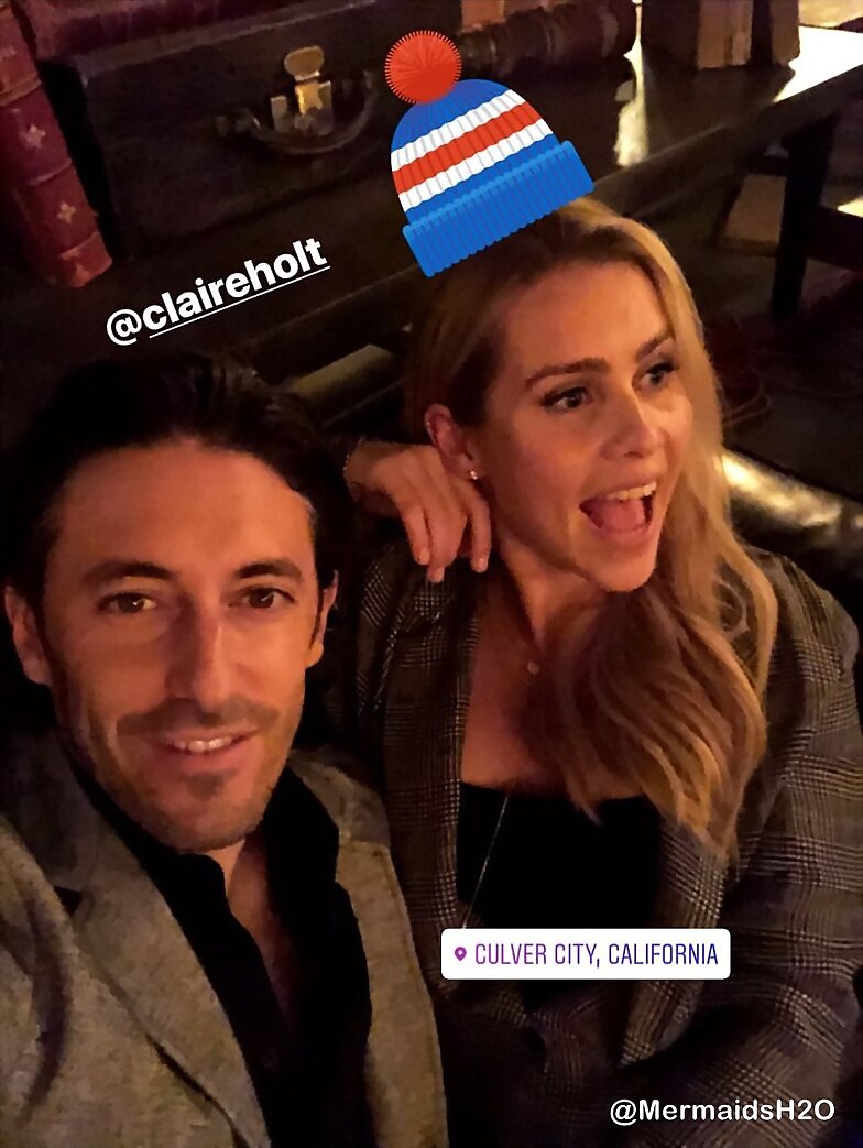 Claire Holt y su prometido Andrew Joblon | 2018