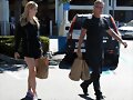 Claire Holt con su padre y hermano en LA, Apr 2014