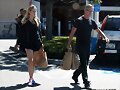 Claire Holt con su padre y hermano en LA, Apr 2014
