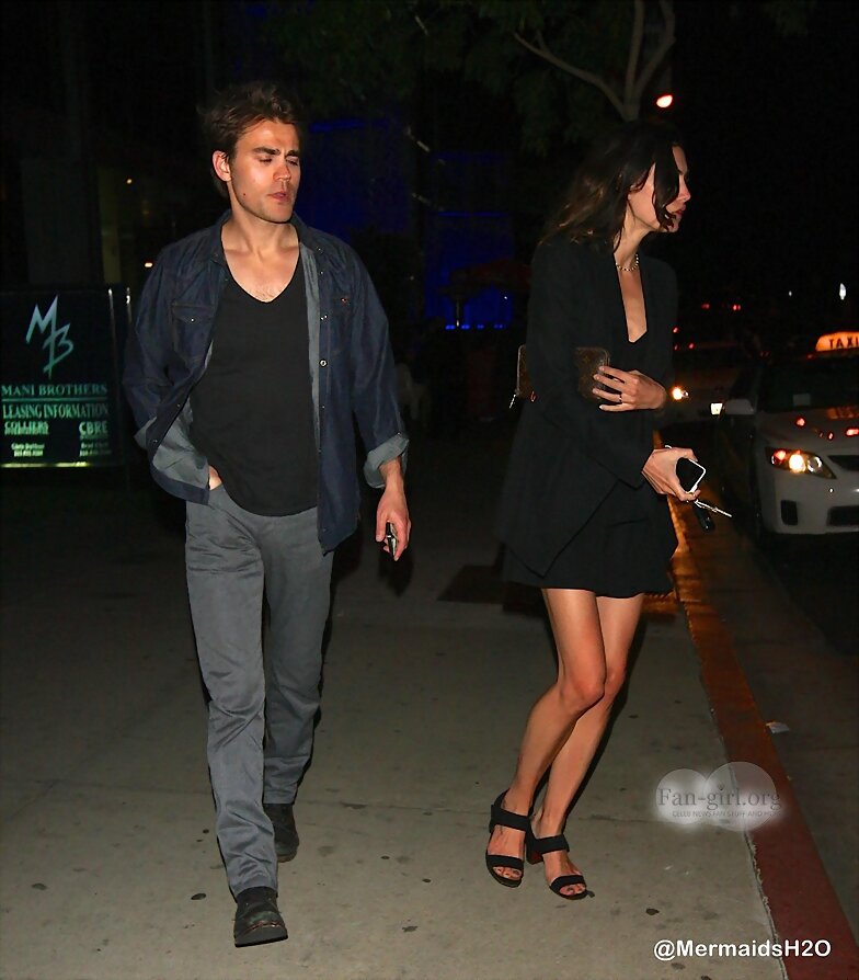 Phoebe Tonkin & Paul Wesley leave Soho House 2014