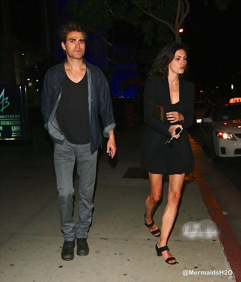 Phoebe Tonkin & Paul Wesley leave Soho House 2014