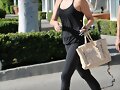 Claire Holt saliendo del gym en LA, Aug 13, 2014