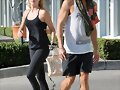 Claire Holt saliendo del gym en LA, Aug 13, 2014