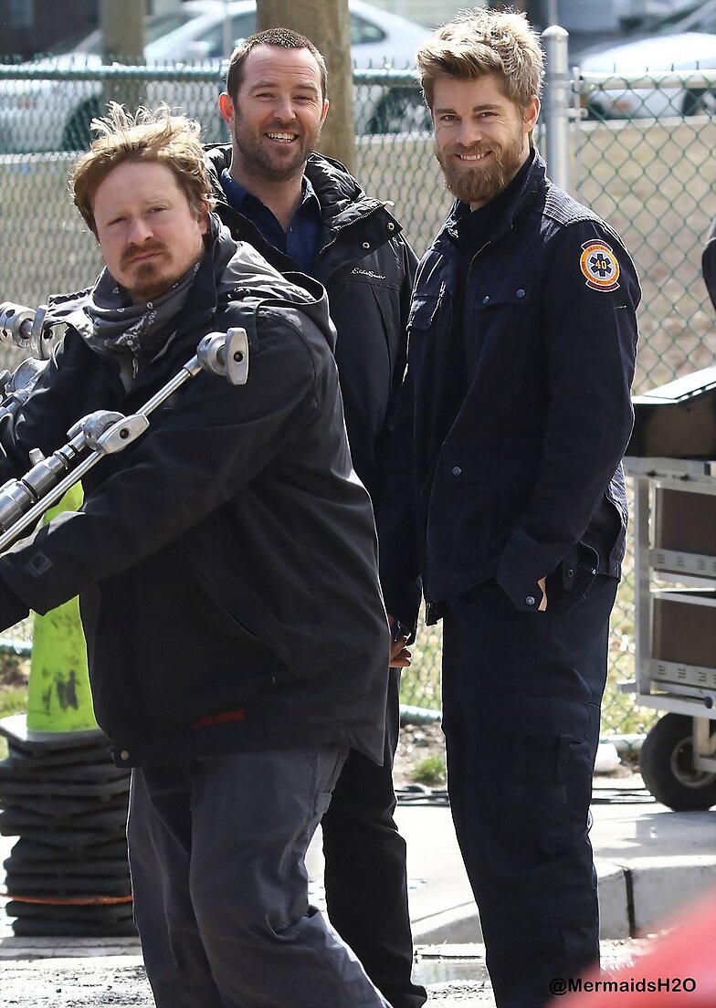 Luke Mitchell en el set de Blindspot 29-03-2017