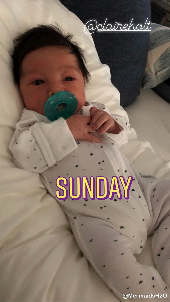 El hijo de Claire Holt, James Holt Joblon