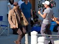 Luke Mitchell en el set de Blindspot S3