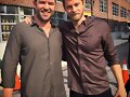 Luke Mitchell en el set de Blindspot S3