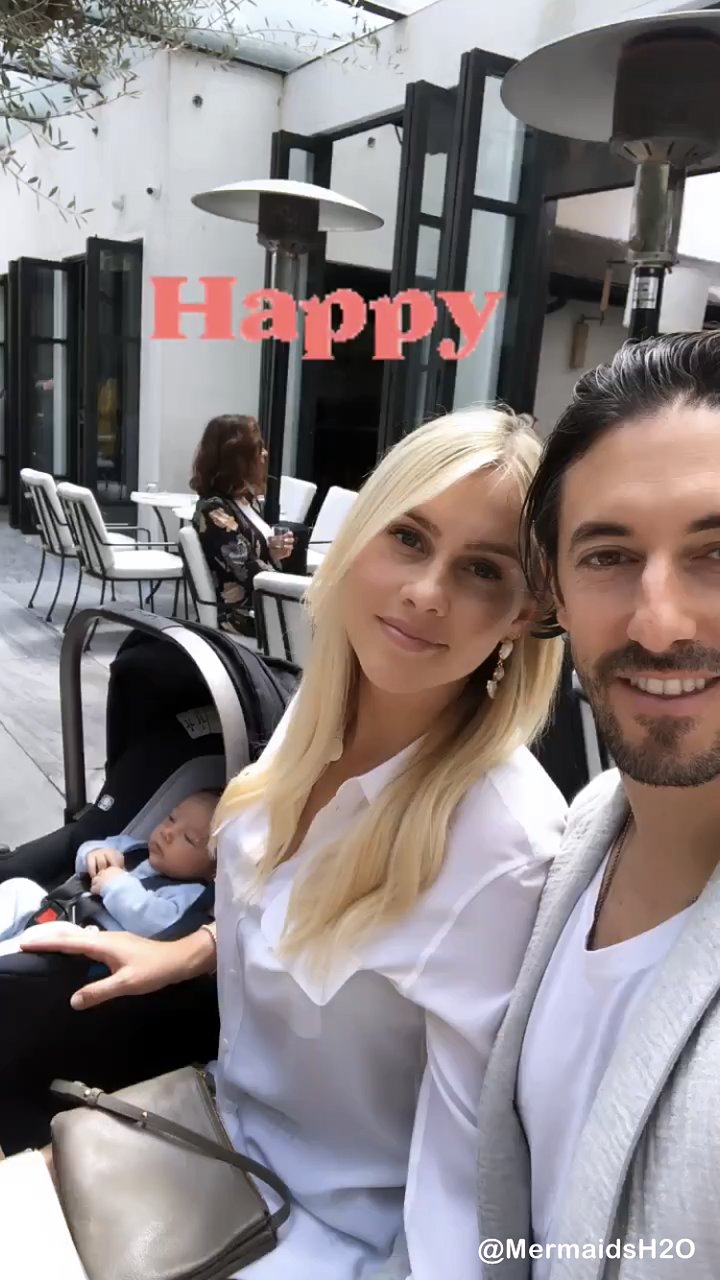 Claire Holt & Andrew Joblon con su hijo James