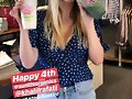 Claire Holt celebrando el 4 de Julio 2019