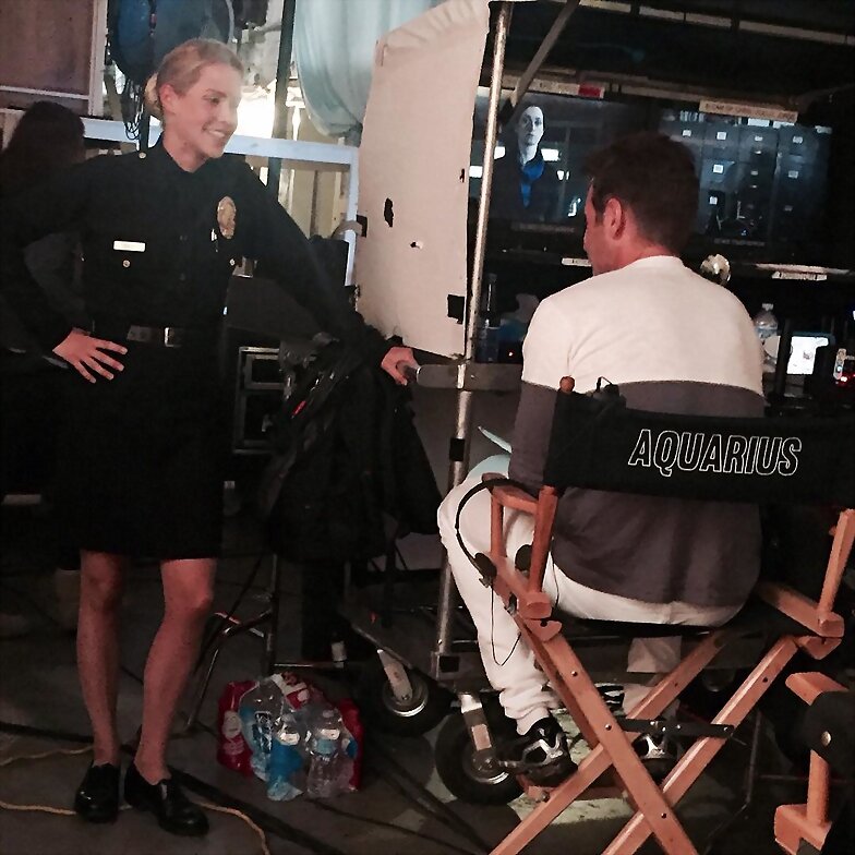 Claire Holt bts season 2 en la serie Aquarius