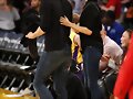 Phoebe Tonkin &amp; Paul Wesley - LA Lakers game 2015