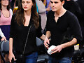 Phoebe Tonkin &amp; Paul Wesley - LA Lakers game 2015