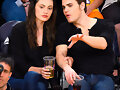 Phoebe Tonkin &amp; Paul Wesley - LA Lakers game 2015