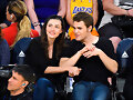 Phoebe Tonkin &amp; Paul Wesley - LA Lakers game 2015