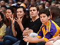 Phoebe Tonkin &amp; Paul Wesley - LA Lakers game 2015