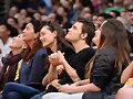 Phoebe Tonkin &amp; Paul Wesley - LA Lakers game 2015