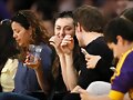 Phoebe Tonkin &amp; Paul Wesley - LA Lakers game 2015