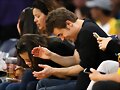 Phoebe Tonkin &amp; Paul Wesley - LA Lakers game 2015
