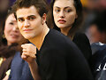 Phoebe Tonkin &amp; Paul Wesley - LA Lakers game 2015