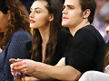 Phoebe Tonkin &amp; Paul Wesley - LA Lakers game 2015