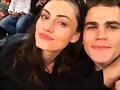 Phoebe Tonkin &amp; Paul Wesley - LA Lakers game 2015
