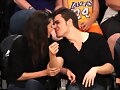 Phoebe Tonkin &amp; Paul Wesley - LA Lakers game 2015
