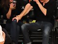 Phoebe Tonkin &amp; Paul Wesley - LA Lakers game 2015
