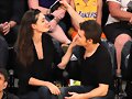 Phoebe Tonkin &amp; Paul Wesley - LA Lakers game 2015
