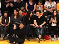Phoebe Tonkin &amp; Paul Wesley - LA Lakers game 2015