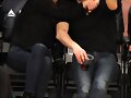 Phoebe Tonkin &amp; Paul Wesley - LA Lakers game 2015