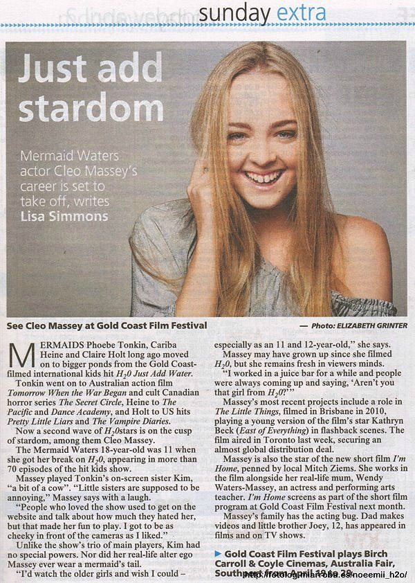 Cleo Massey en una revista australiana