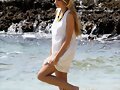 Indiana Evans - Photoshoot Candids at Shark Beach