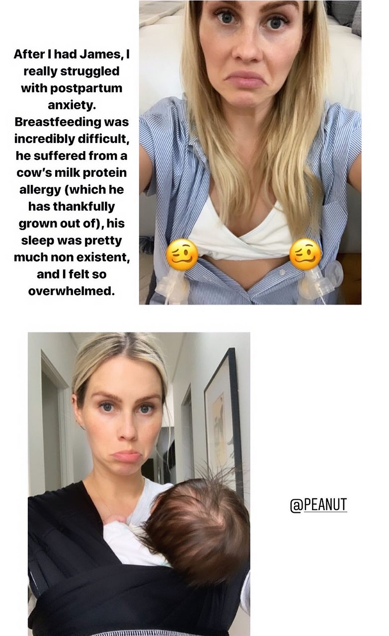 Claire Holt con su hijo James Holt Joblon