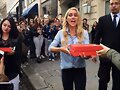 Claire Holt con fans en Paris, Francia, May 2016