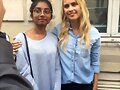 Claire Holt con fans en Paris, Francia, May 2016