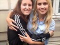 Claire Holt con fans en Paris, Francia, May 2016
